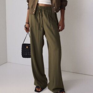 Beautiful Olive Wide cut pants